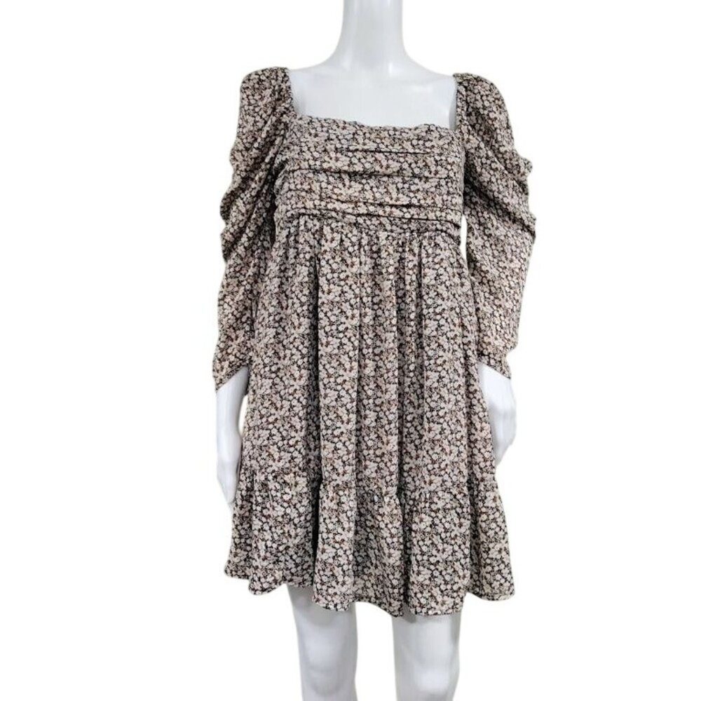 Abercrombie & Fitch Babydoll Mini Floral Prairie Whimsy Coquette Y2K Dress M - Picture 1 of 10